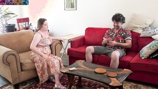 Erin Electra gets a stepmom bet she can't lose: missionary creampie, big natural tits, and riding with stepson Matthias Christ