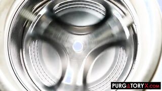 Sophia Locke gets her tight shaved pussy pounded in public by Master Tyler Drake