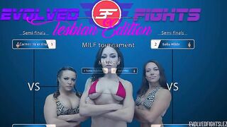 MILF Agatha Delicious & Bella Wilde take turns dominating each other in a 3 Way Lesbian Scissoring Tournament!