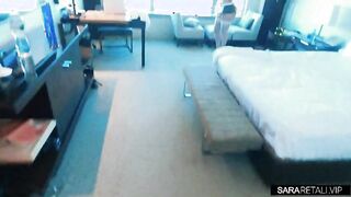 Sara Retali & Tommy Wood take turns on the cleaning lady's ass in stockings and tattoos