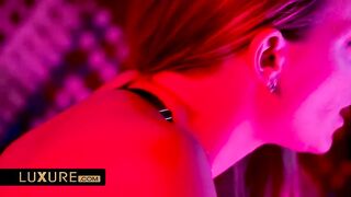 Tiffany Leiddi's big boobs get a workout in behind-the- glass action
