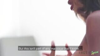 Tina Fire's erotic massage with a busty ebony Latina