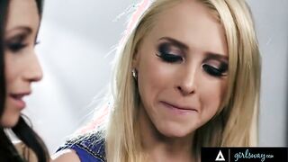 Celeste Star & Alix Lynx get their fake tits and facesitting skills tested in wild group sex session!