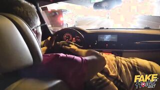 Vicky Love takes a wild ride after giving a sloppy car blowjob in fake hostel