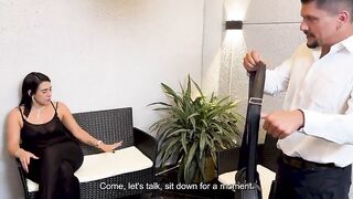 Watch curvy cheating wife Kyleiellish deepthroat & ride her man's best friend's big cock