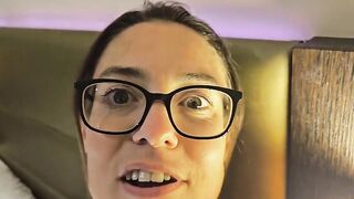 Innocent Hotwife moans loudly while getting fingered and rubbing her hairy pussy in hotel room