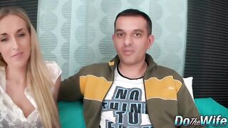 Jenny Simons gets her natural body pumped & creampied by a stranger while her hubby watches in awe