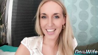 Jenny Simons gets her natural body pumped & creampied by a stranger while her hubby watches in awe