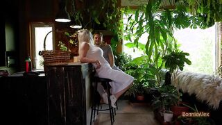 Bonniealex and hubby have a quickie in the kitchen with no foreplay