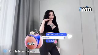 Watch Lesya Moon's small tits bounce as she cheats on her man with a hot MILF