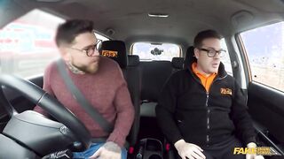 Louise Lee, the British MILF with huge fake tits and a craving for hard cock, gets inked in the car