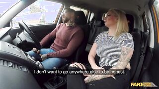 Louise Lee, the British MILF with huge fake tits and a craving for hard cock, gets inked in the car