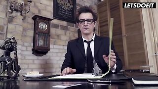 Sophie Logan's Bold Office Negotiation with Her Boss Conny Dachs: A Passionate Encounter