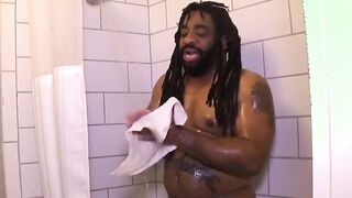 Lisa Rivera gags on Don Whoe's thick cock and takes a hot load on her chocolate face