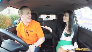 Watch Jasmine Jae & her ex-personal trainer in a wild car ride - Fake Driving School