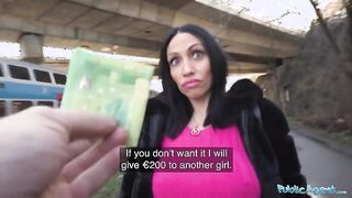 Giulia Diamond, a busty Italian MILF, enjoys intense outdoor sex with a hung stranger