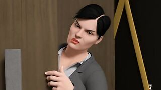 Office Power Play: Female Executive's Intense Encounter with Her Boss