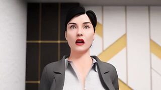 Office Power Play: Female Executive's Intense Encounter with Her Boss