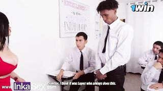 Milagros Raiza Milf Big Tits Teacher teaches the best sex positions to her students.
