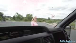 Public Agent Super Sexy BLONDE has sex with a stranger in the back of a transit van
