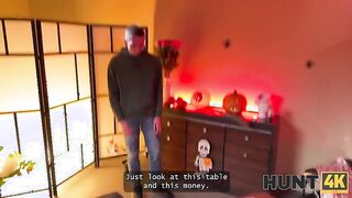 HUNT4K. Hunter ran into a sexy chick in public and fucked her in the fortune-telling salon