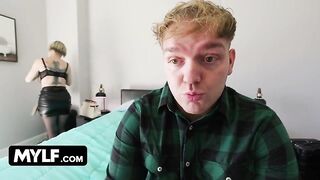 Big Titted Stepmom Lets Hung Stepson Pound the Fuck Out of Her Tight Pussy - MYLF