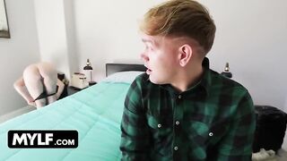 Big Titted Stepmom Lets Hung Stepson Pound the Fuck Out of Her Tight Pussy - MYLF