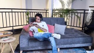 I fuck my stepmom in the living room while my stepdad is on a call! Danyel Mast and Karen Sleent