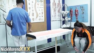 A muscular girl came to the physio today because she wants me to give her a (MASSAGE - ANAL - CUM)