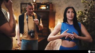 Captivating French Brunette Clea Gaultier in a Mesmerizing Time Freeze Adventure with Steve Q