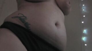 Fat Belly Strip Tease - Gain Girl - Gaining Weight - Chubby - BBW - Gaining Weight Fetish