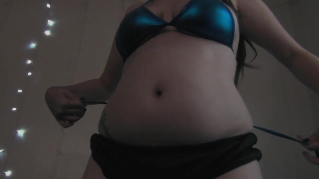 Fat Belly Strip Tease - Gain Girl - Gaining Weight - Chubby - BBW - Gaining Weight Fetish