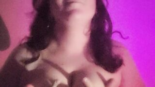 Milf playing with big tits bouncing jack off encouragement instructions