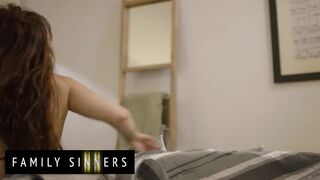 FAMILY SINNERS - Syren De Mer Goes To Her Son In Law Nathan Bronson's Room To See Him Naked