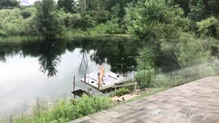 Couple Making a Blowjob Video Outdoor Full Nude