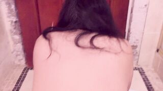 WASHING MY PUSSY IN THE SHOWER AND HAVING SEX MATURE ASIAN STEPMOM