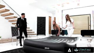 Enticing Nuru Massage: Skylar Snow and Jasmine Daze's Alluring Threesome Experience