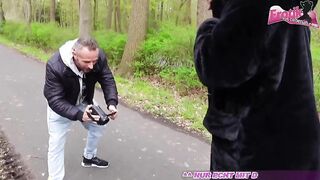 Curvy German MILF's Unexpected Outdoor Casting Adventure