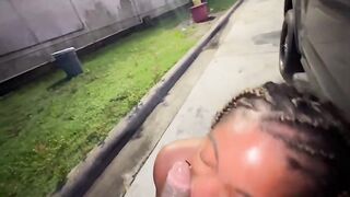 Married girl suck my dick in the parking lot like a lot lizard for free truck stop