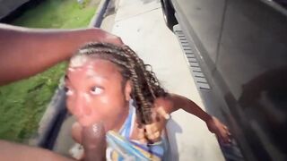 Married girl suck my dick in the parking lot like a lot lizard for free truck stop