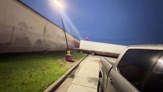 Married girl suck my dick in the parking lot like a lot lizard for free truck stop