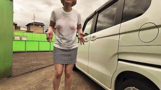 Unexpected Car Wash Adventure: Rika's Wet and Wild Experience in Japan