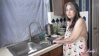 Experience a Steamy Kitchen Encounter with Busty Step-Aunt Grace (POV)