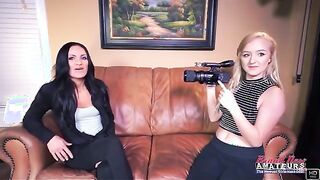 Petite Alex and Fit Carmen Get Intimate on the Couch!