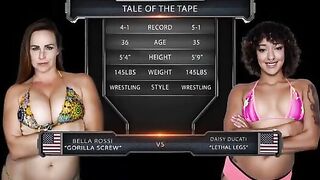Intense Wrestling Showdown: Bella Rossi vs. Daisy Ducati - Who Will Dominate?