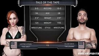 Jupiter Jetson Takes on Oliver David in an Intense Mixed Wrestling Showdown – Who Will Come Out on Top?