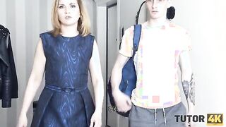 Steamy Encounter: Mature Teacher Surprises Student with a Provocative Outfit!