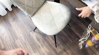 Denim Delight: Intimate Moments on Chair & Table with My Ex