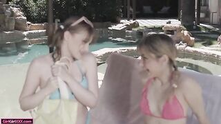 Sizzling Summer Fun: Step-Sisters Enjoy Playful Moments in the Sun with Demi Hawks & Melody Marks