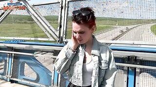 Steamy Adventure: Thrilling Public Encounter on a Pedestrian Bridge